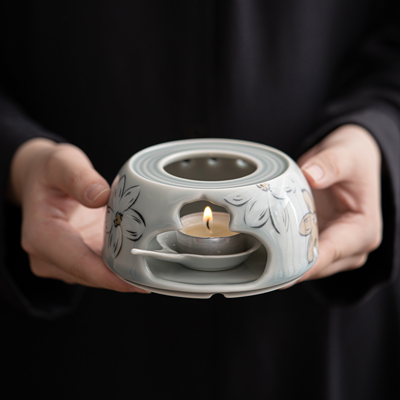 冰灰漫花蠟燭溫茶爐