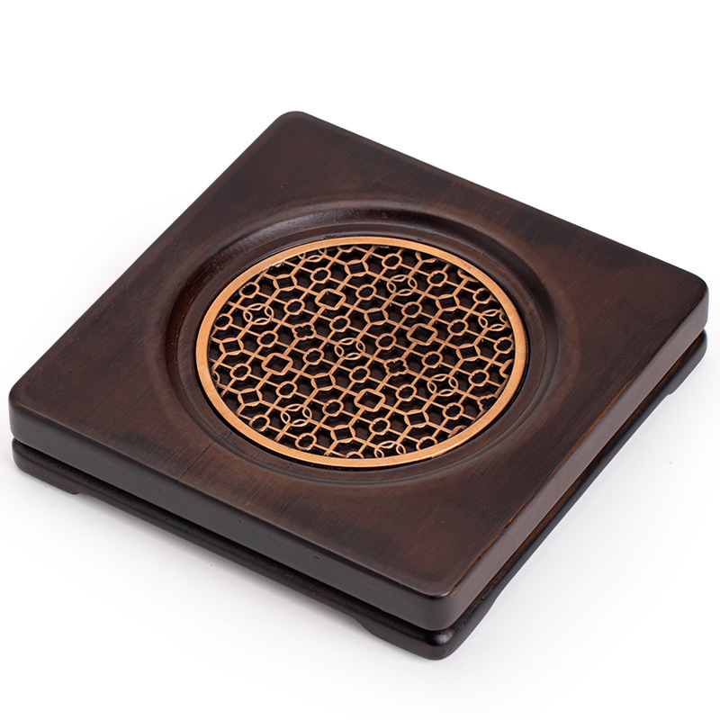 手工胡桃木茶盤壺承