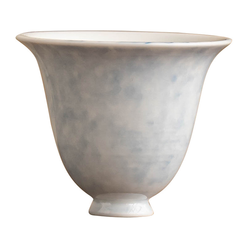 手繪灑藍百合品茗杯