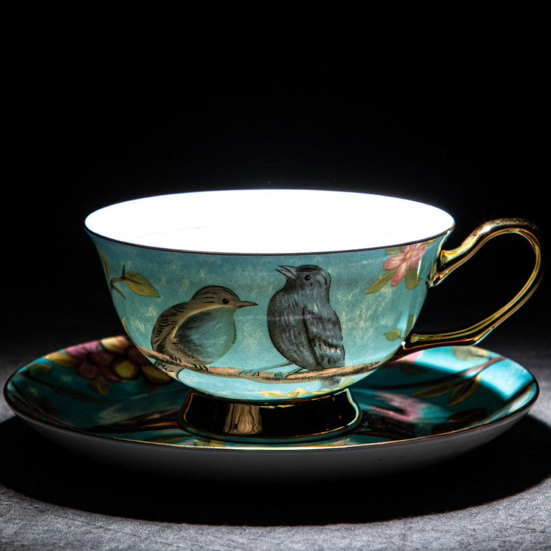 混色英式咖啡杯碟套裝伴手禮禮品