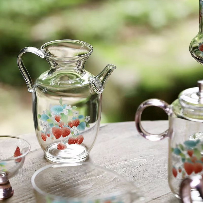 草莓玻璃系列茶具