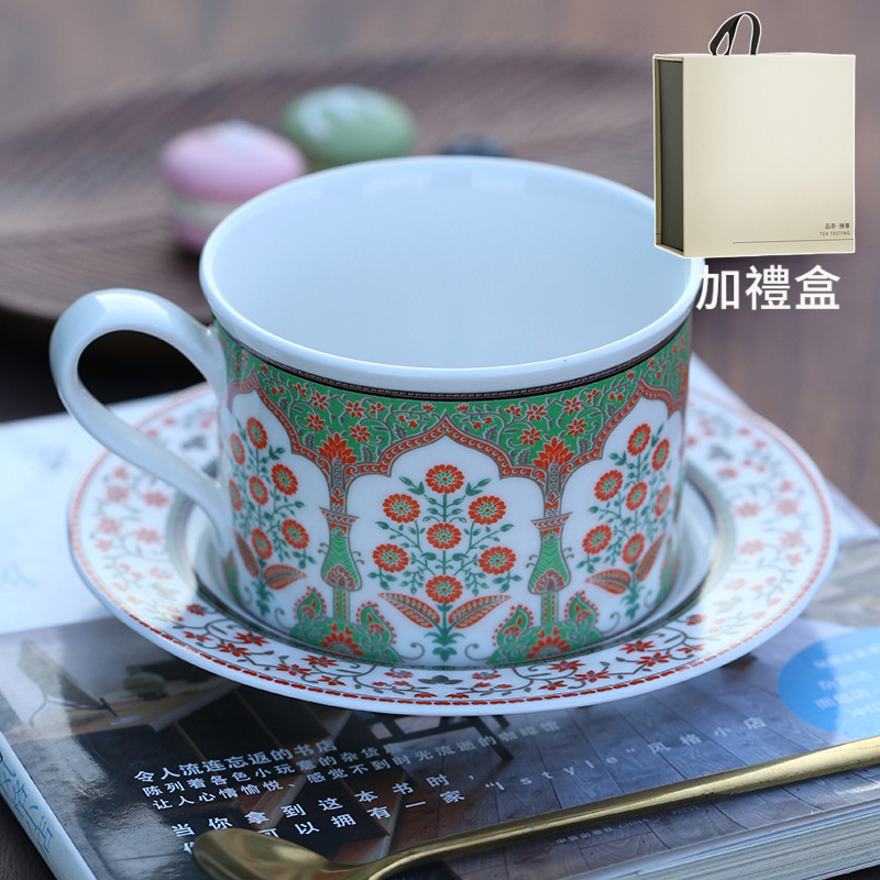 花園咖啡杯碟套組