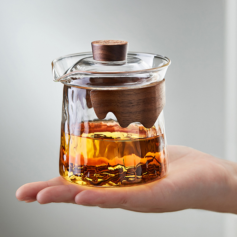 滄海玻璃蓋碗防燙手抓壶