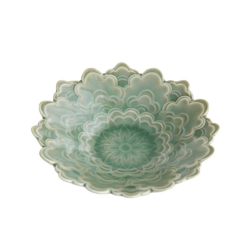 越窯青瓷茶杯墊茶托