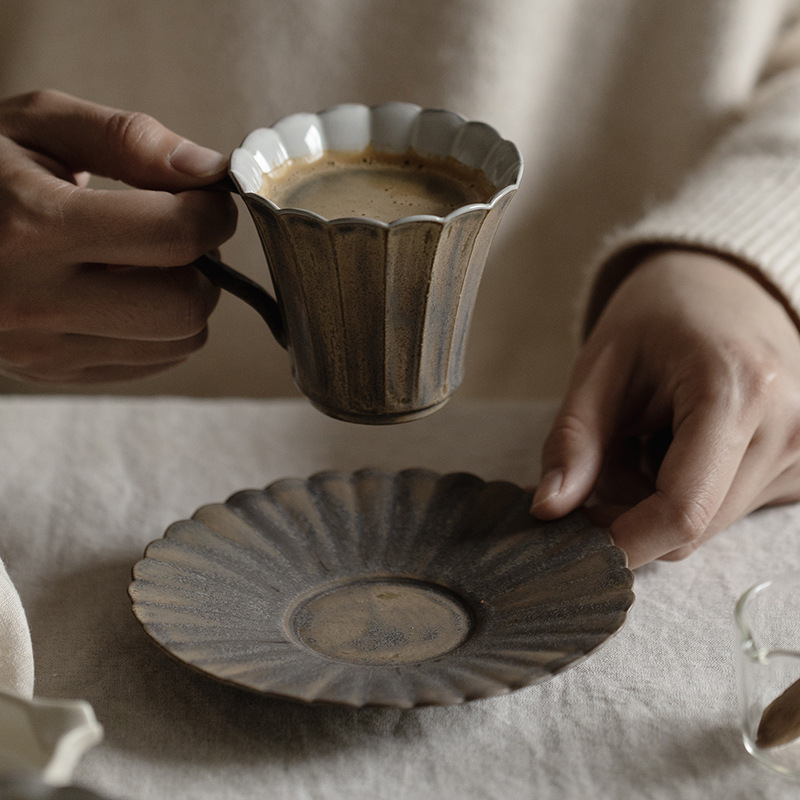 詫寂風粉引手工咖啡杯