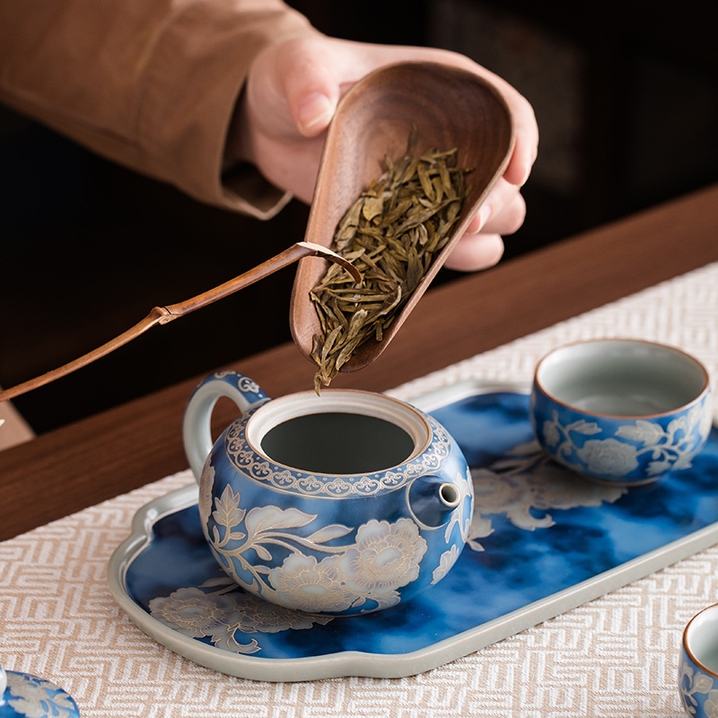 元青花西施壺一壺三杯套裝