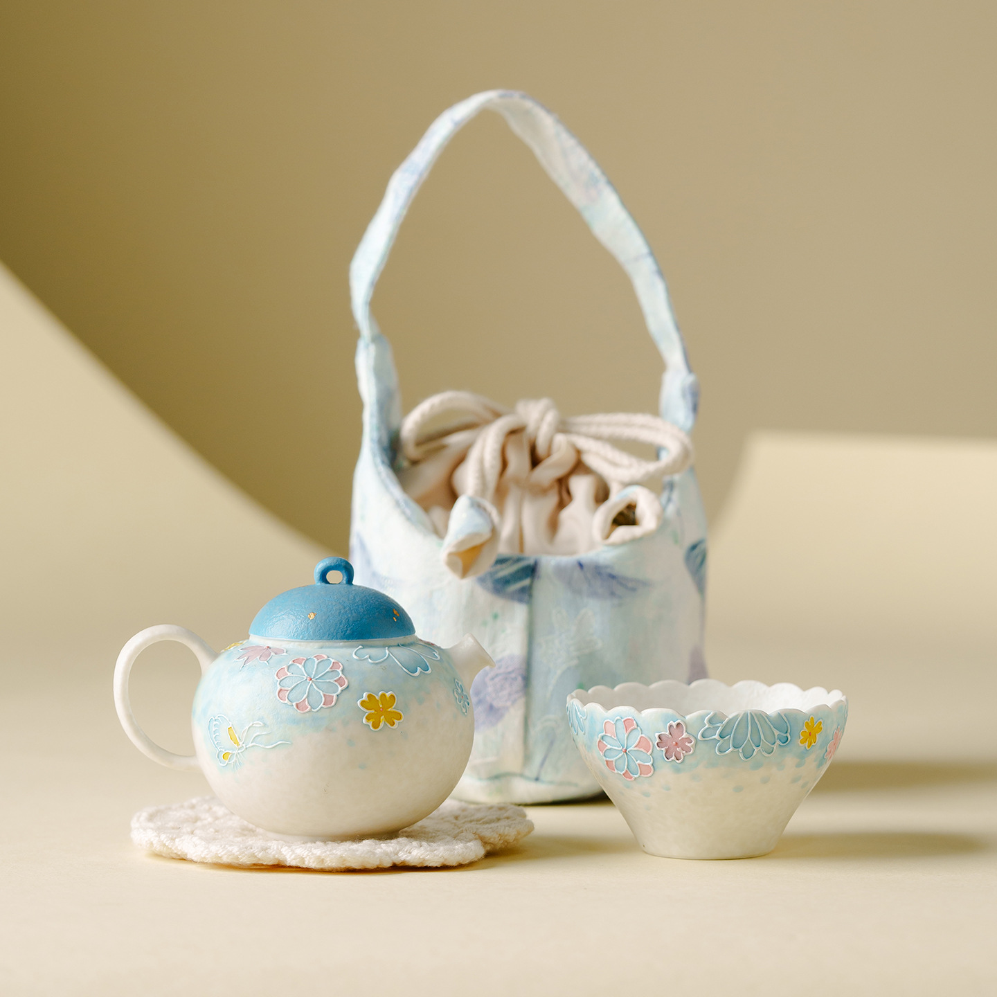 極素岩礦白陶瓷茶具套裝