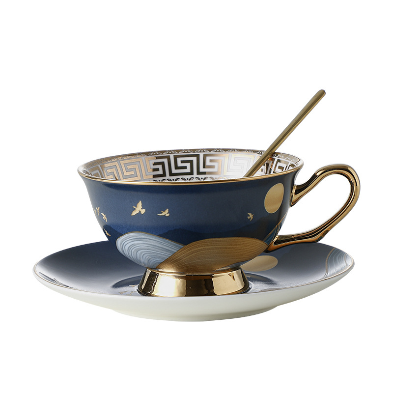 復古歐式骨瓷咖啡杯碟套裝