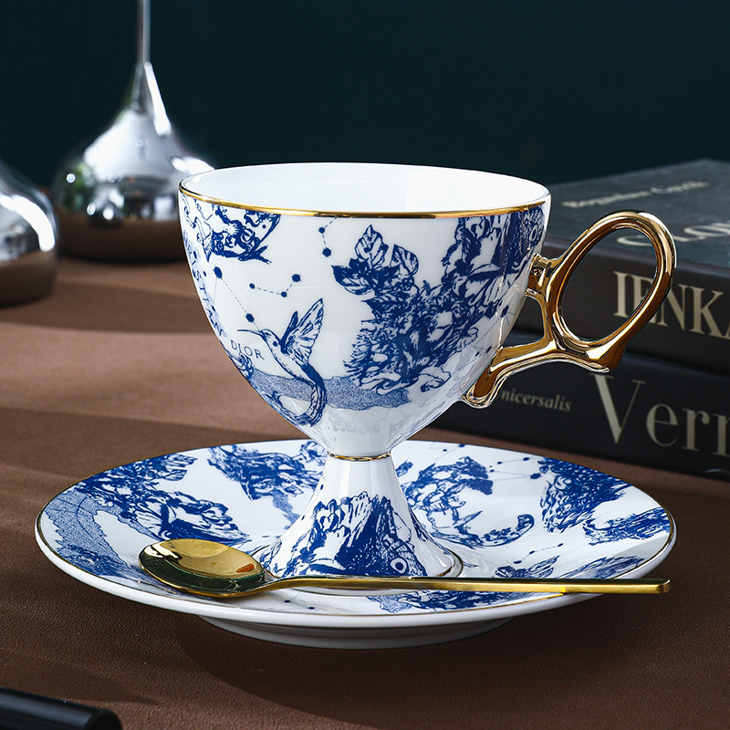 復古英式骨瓷咖啡杯碟套裝