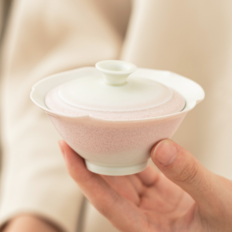 輕薄窯變斗笠蓋碗