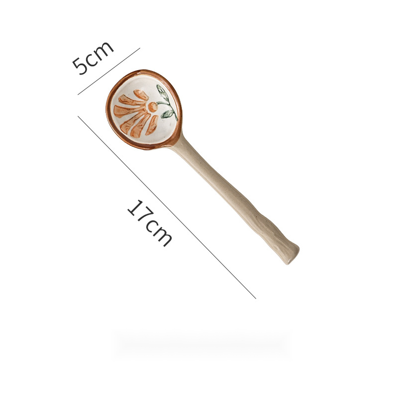 日式可愛釉下彩手繪小湯勺