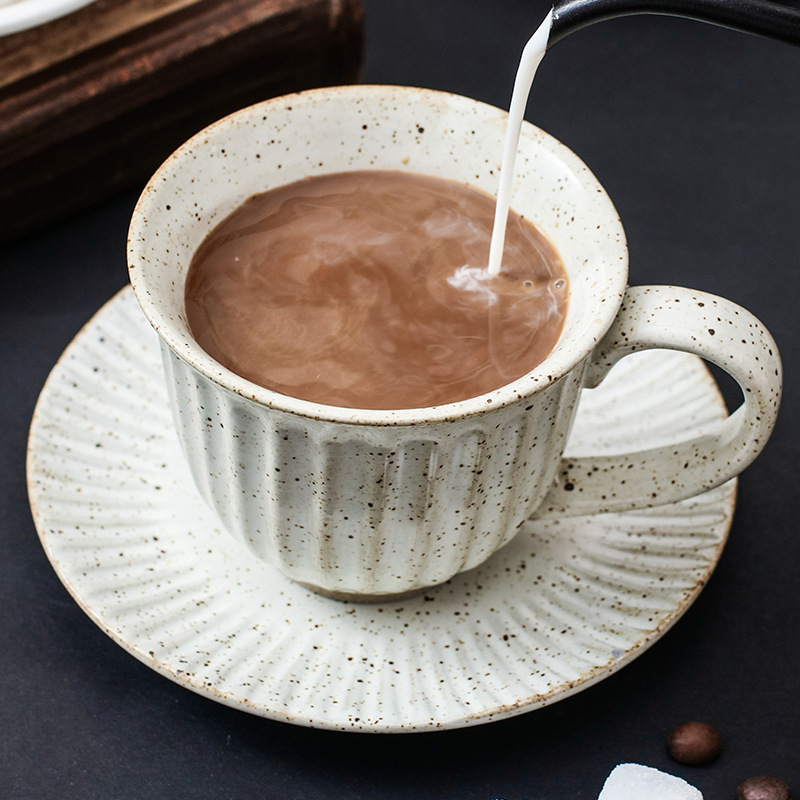 復古手工陶瓷日式咖啡杯碟套裝