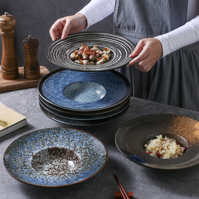 陶瓷日式草帽盤