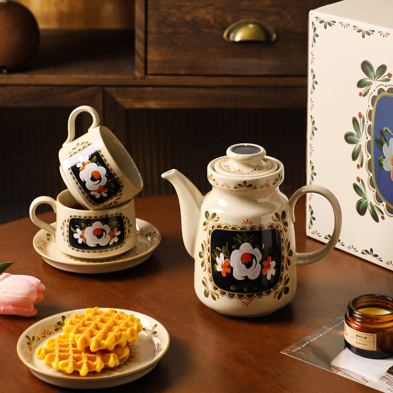 山茶花茶壺禮盒套裝