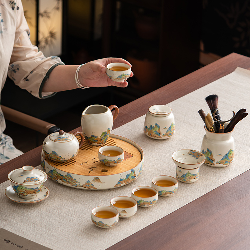 汝窯千裡江山功夫茶具套裝