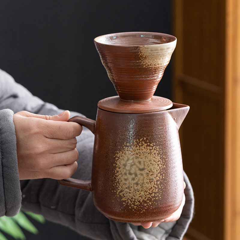 復古窯變咖啡漏斗過濾套組