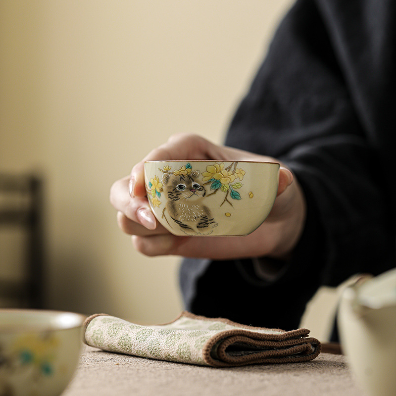 萌貓汝窯快客杯