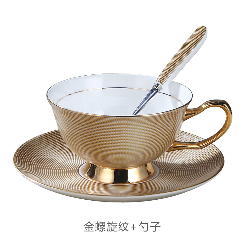 歐式輕奢骨瓷咖啡杯碟套裝