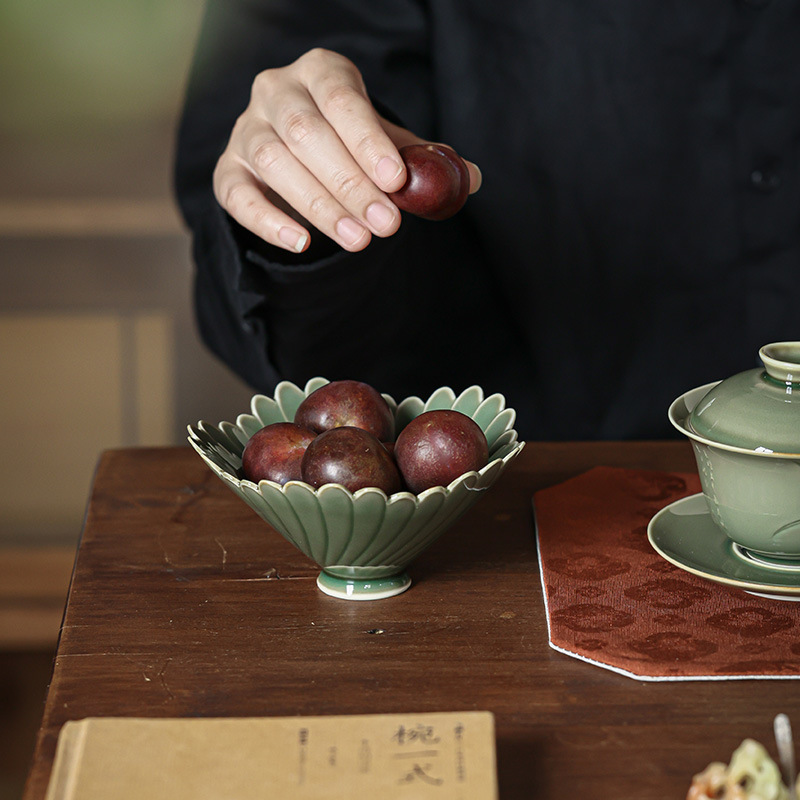 越窯青瓷茶點果盤