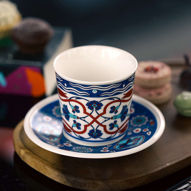 高顏值陶瓷豬口杯咖啡杯碟