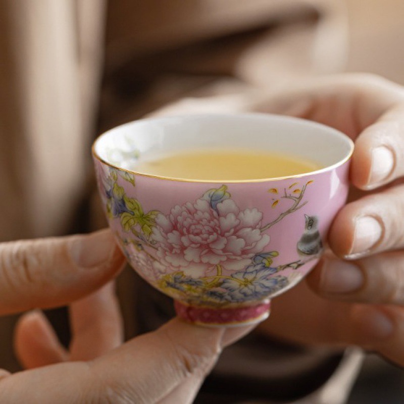 琺瑯喜上眉梢品茗杯