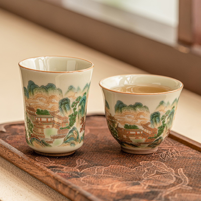 五彩山品茗杯