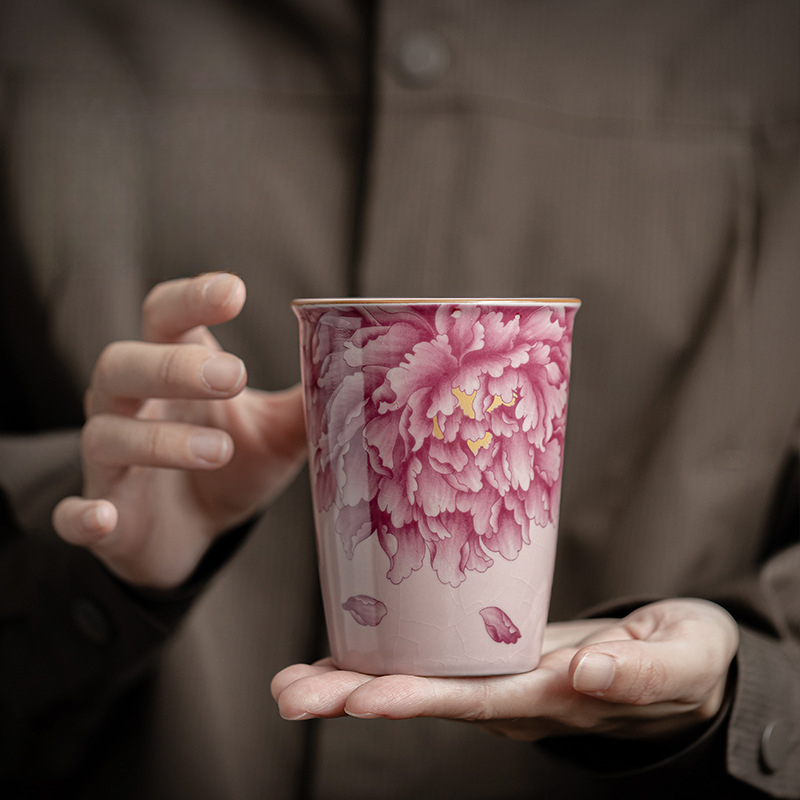 仿古汝窯可樂杯陶瓷杯