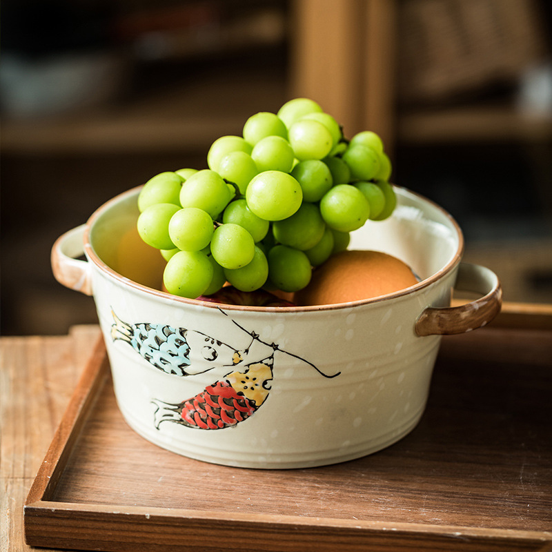 日式雙耳探討瓷碗湯碗