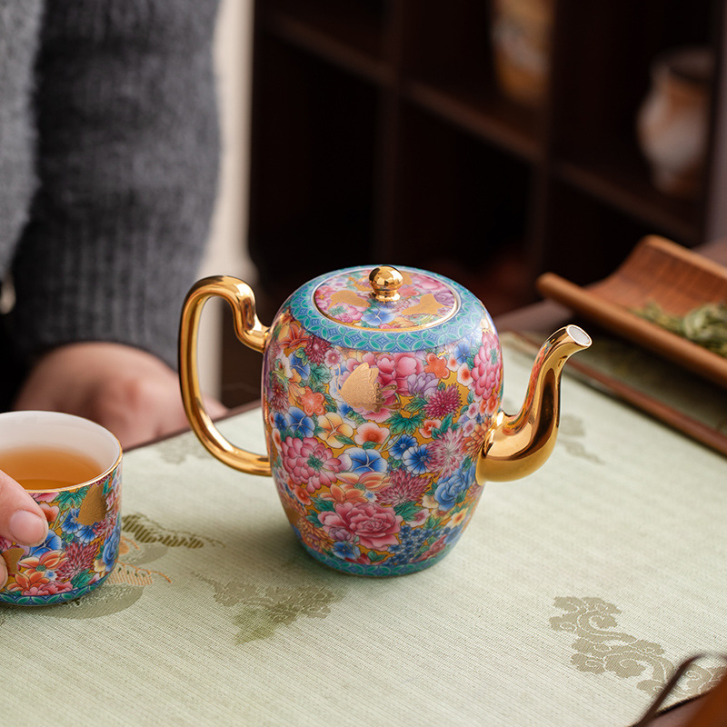 琺瑯彩陶瓷瓊玉壺
