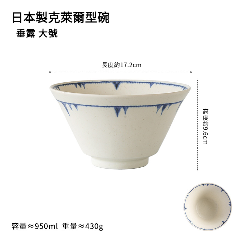 日式復古釉下彩米飯碗拉麵碗