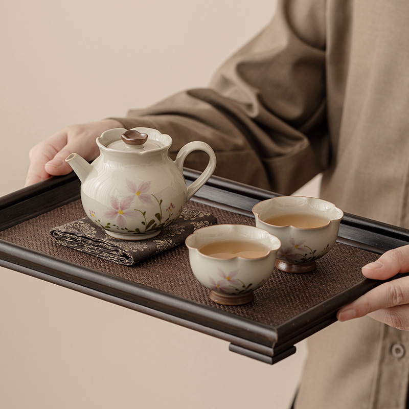 草木灰小雛菊陶瓷功夫茶具戶外便攜