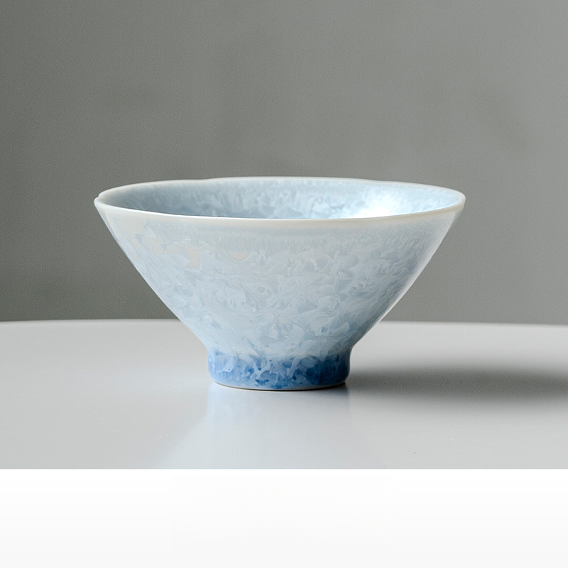 結晶釉窯變花口主人杯單杯