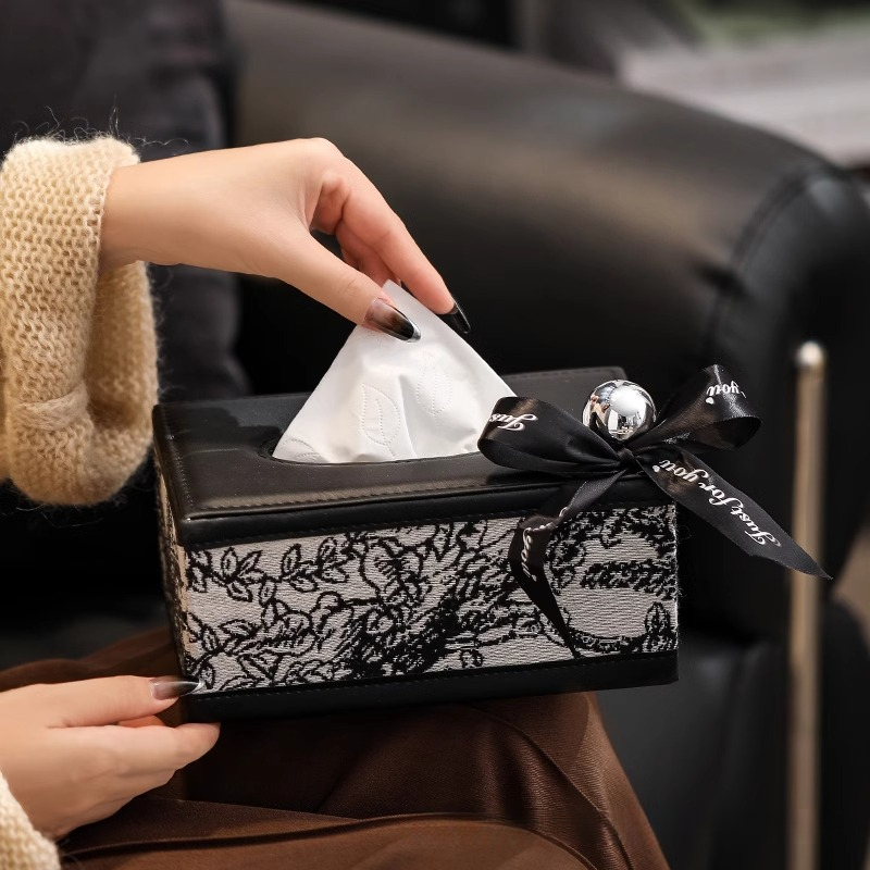 叢林皮革高檔輕奢紙巾盒