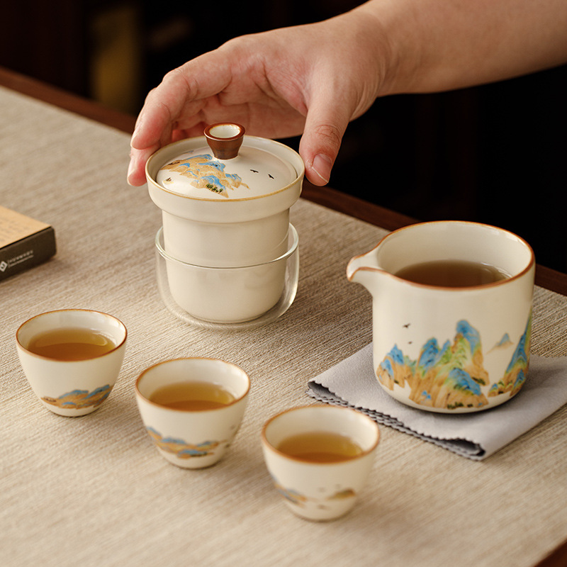 汝窯江山一壺四杯快客杯