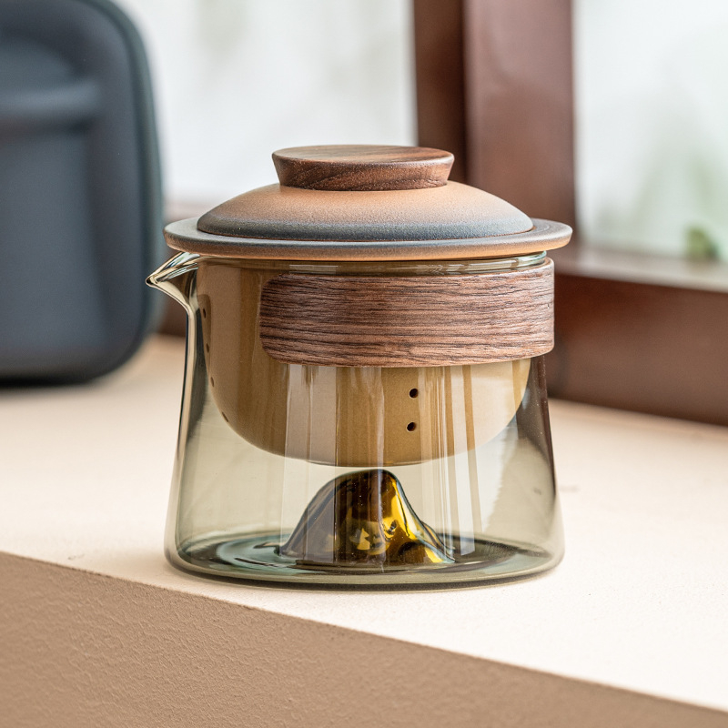日照金山旅行茶具一壺三杯