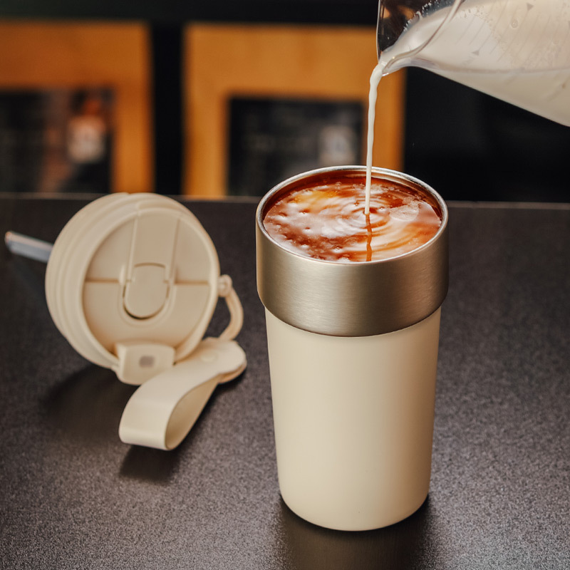 雙層高顏值保溫拿鐵咖啡杯