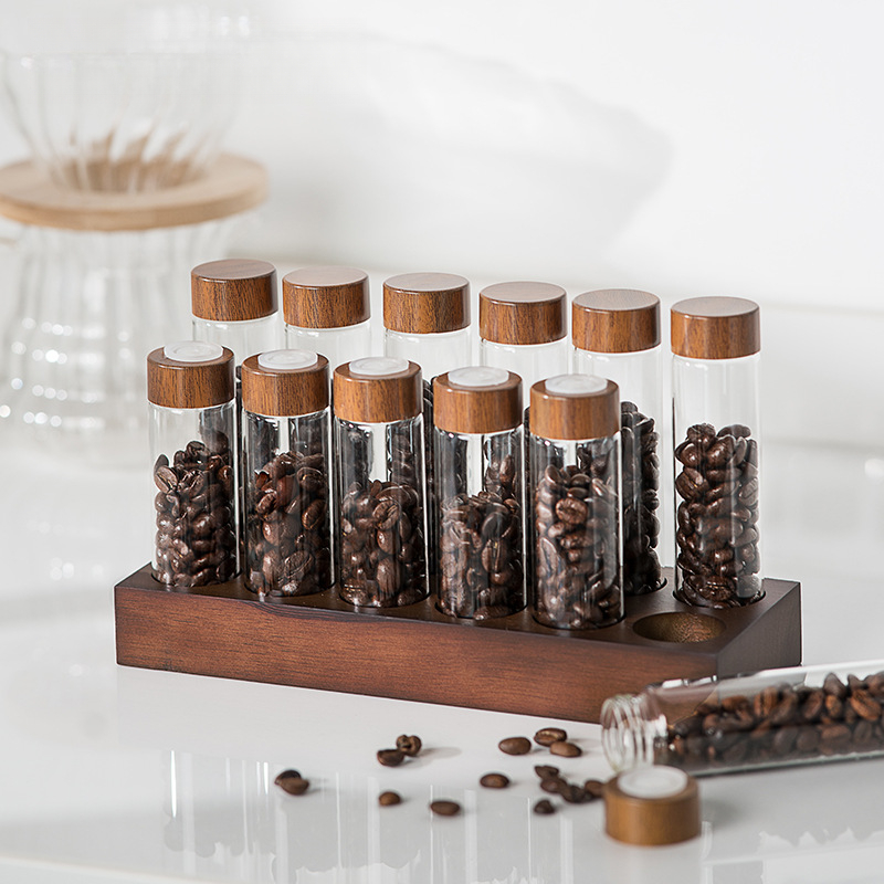 咖啡豆分裝試管玻璃展示架