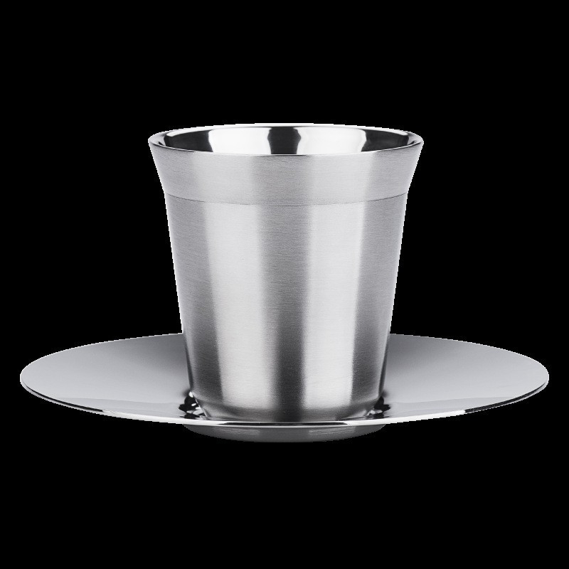 不鏽鋼雙層膠囊咖啡杯