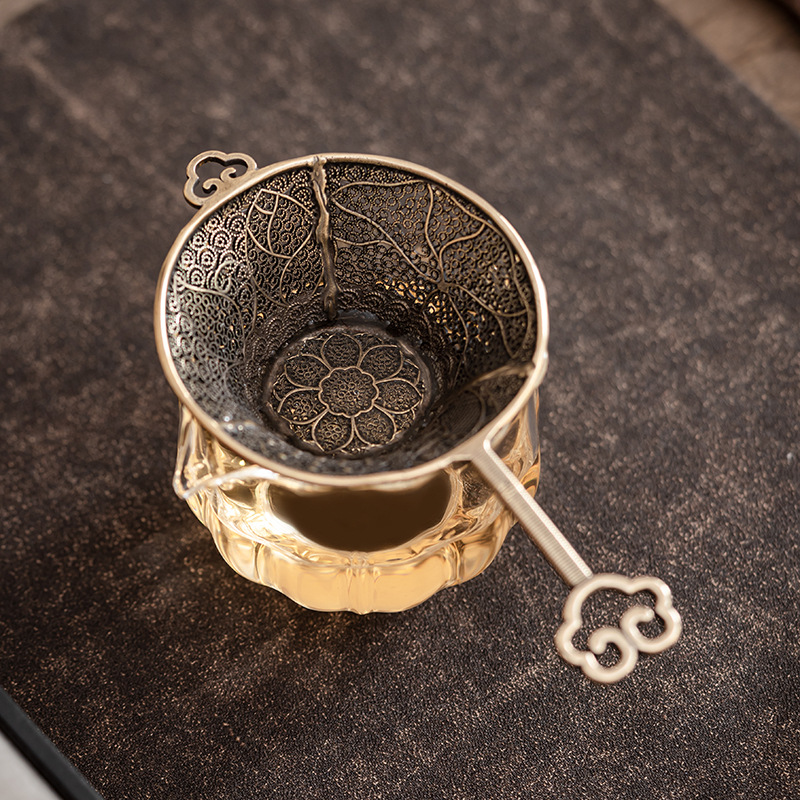 銅製茶漏濾茶器