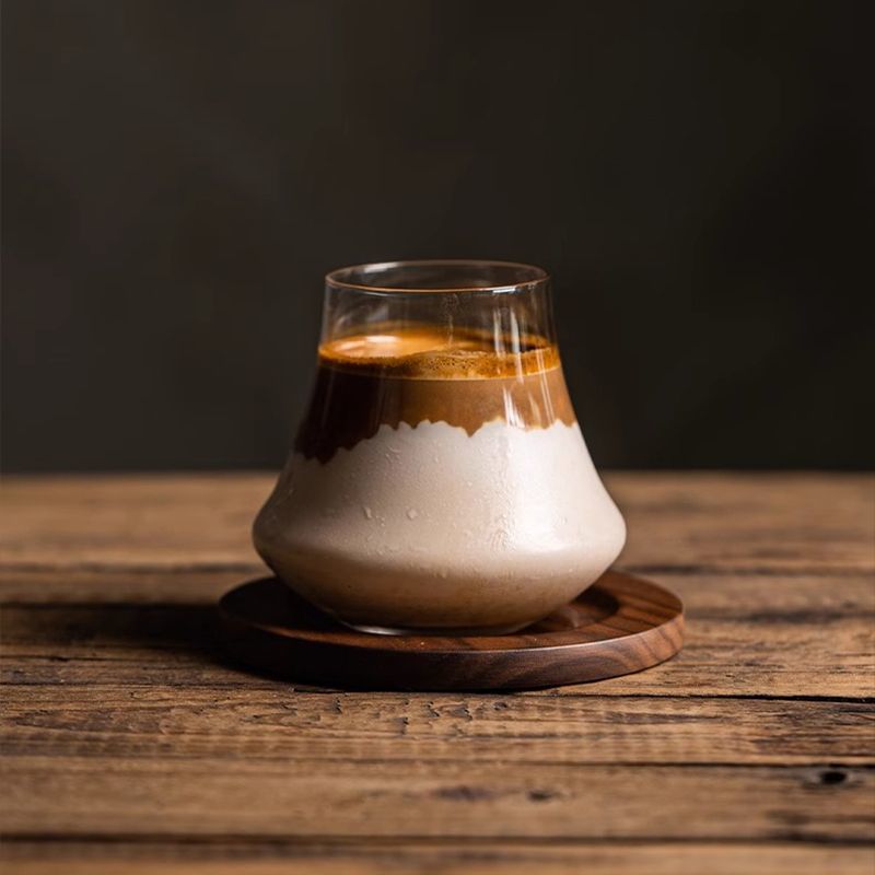 日式富士山玻璃咖啡杯