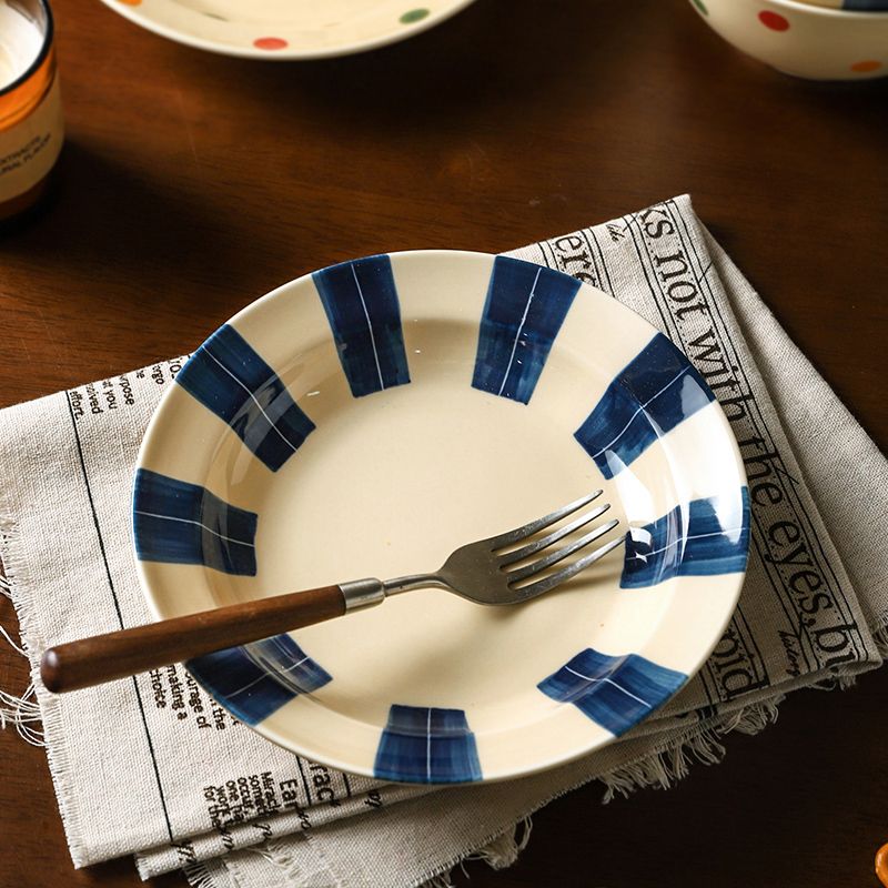 日式深盤釉下彩手繪系列餐具