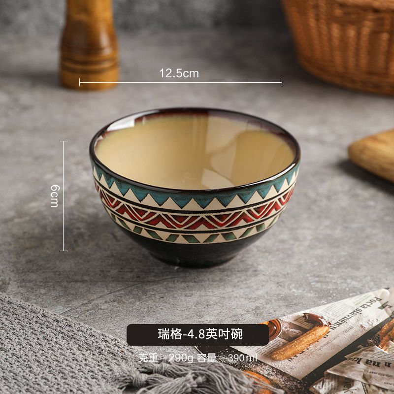 日式復古陶瓷米飯