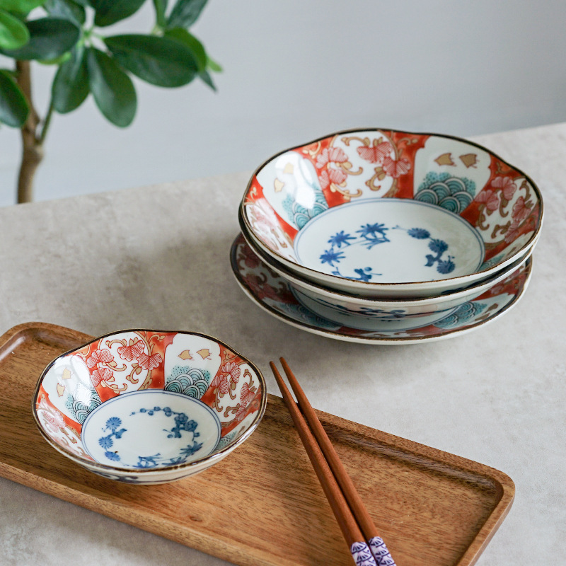 日式輕奢復古陶瓷乾果盤