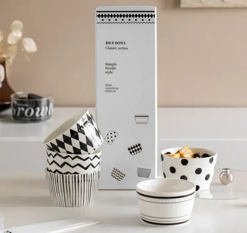赫本風餐簡約幾何系列碗盤禮盒裝