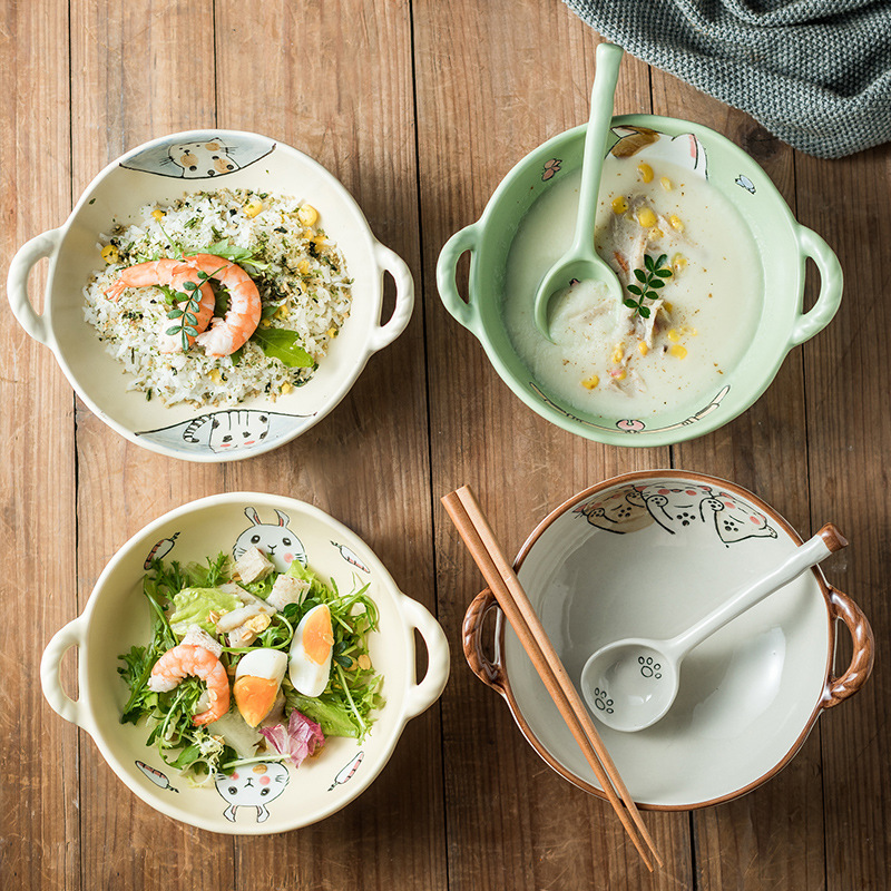 日式和風雙耳石鍋碗