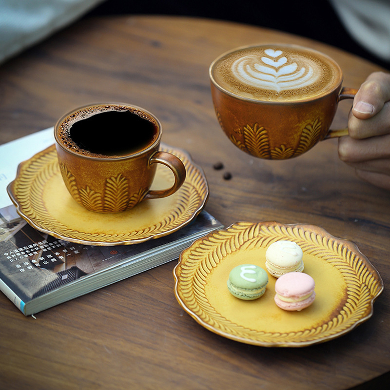 手作黃岩泥復古陶瓷咖啡杯