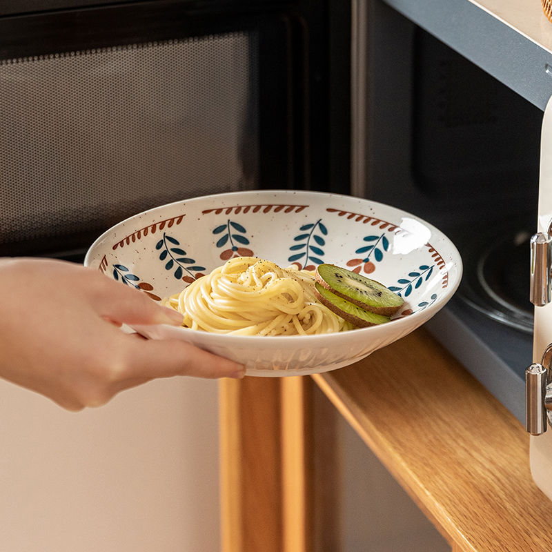 日式復古小花飯碗圓盤