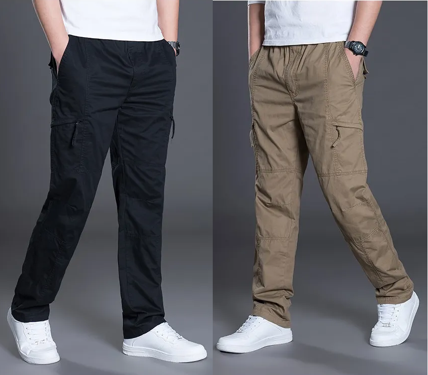 SUMMER AUTUMN FASHION MEN PANTS CASUAL COTTON LONG PANTS ( Pack of 2 ...