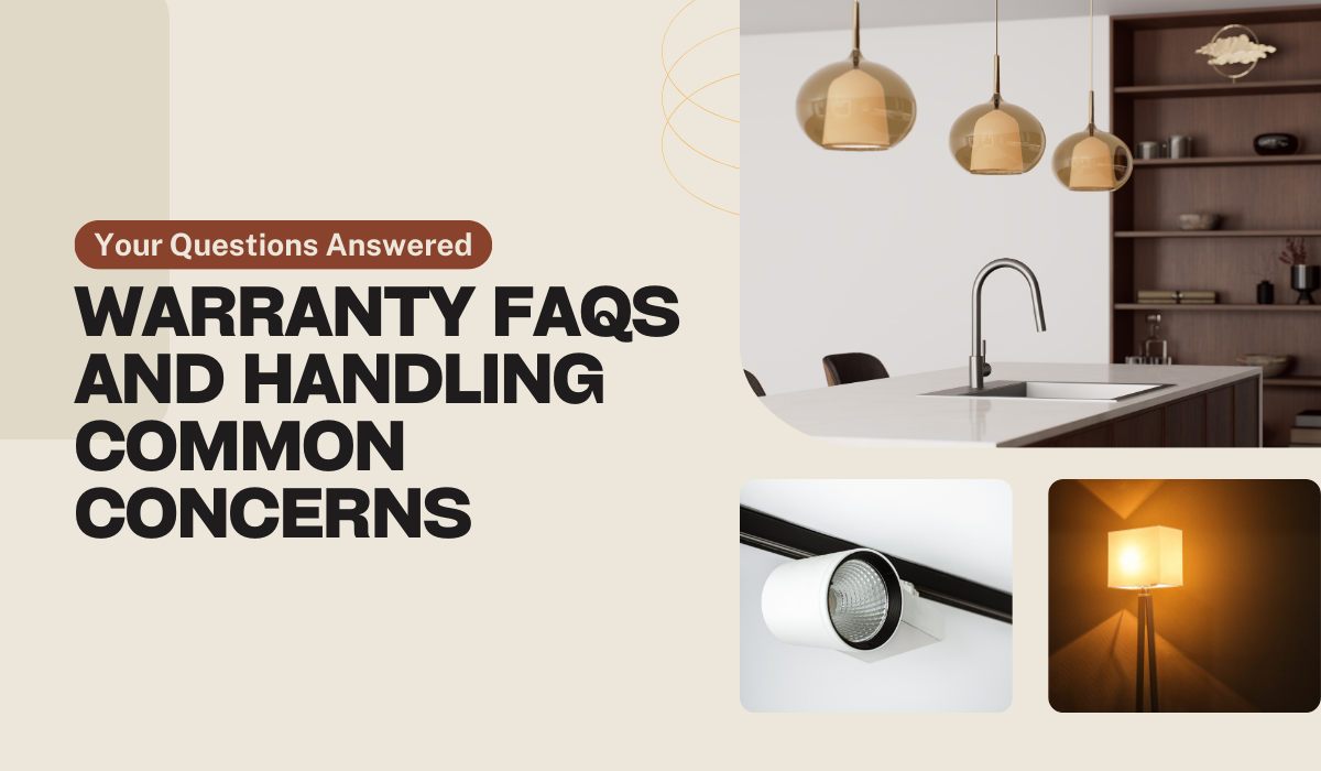 Lighting warranty FAQs and common concerns—answers for pendant, track, and table lamps.