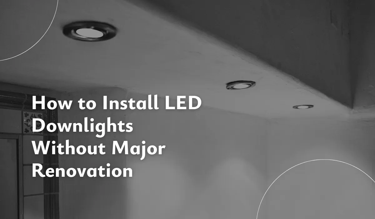 Ceiling with installed adjustable and moveable LED down lights